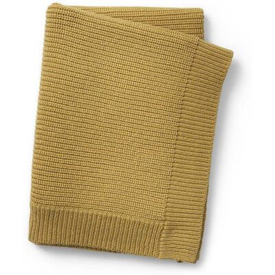 Elodie Gold Wool Knitted Blanket Ull Teppe (Onesize) Elodie Gold Wool Knitted Blanket Ull Teppe (Onesize)