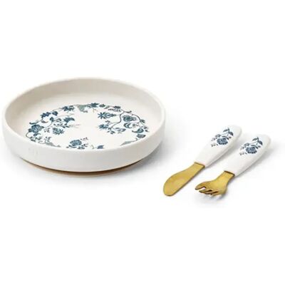 Elodie Silicone Plate set Blue Garden Elodie Silicone Plate set Blue Garden
