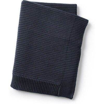 Elodie Juniper Blue Wool Knitted Blanket Ull Teppe (Onesize) Elodie Juniper Blue Wool Knitted Blanket Ull Teppe (Onesize)
