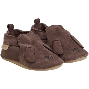 En Fant Semskede Tøfler Med Dyremotiv Chocolate Brown (22) En Fant Semskede Tøfler Med Dyremotiv Chocolate Brown (22)