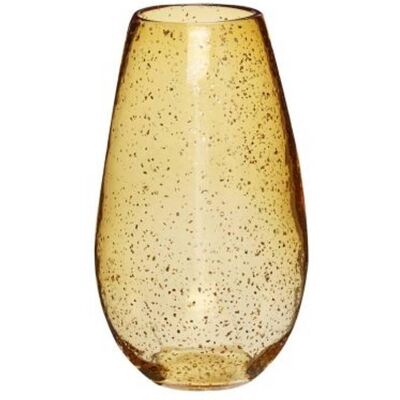 Hübsch Ravgul Vase - Glassdekorasjon for blomster og stil Hübsch Ravgul Vase - Glassdekorasjon for blomster og stil