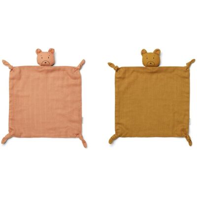 Liewood Agnete Koseklut 2pk. - Mr. Bear Tuscany Rose/golden Caramel Mix Liewood Agnete Koseklut 2pk. - Mr. Bear Tuscany Rose/golden Caramel Mix