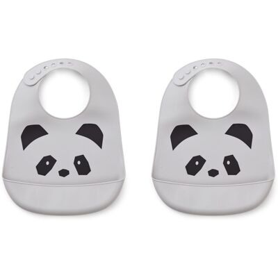 Liewood Tilda Silikonsmekke, 2pk Panda Dumbo Grey Liewood Tilda Silikonsmekke, 2pk Panda Dumbo Grey