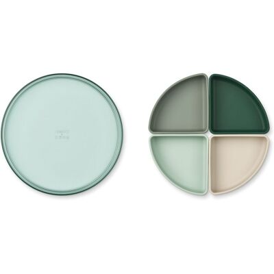 Liewood Shawn Divider Plate Peppermint Multimix Liewood Shawn Divider Plate Peppermint Multimix