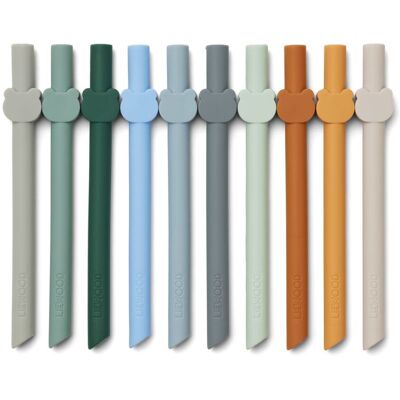 Liewood Badu Sugerør 10pk. Blue Wave Multi Mix Liewood Badu Sugerør 10pk. Blue Wave Multi Mix