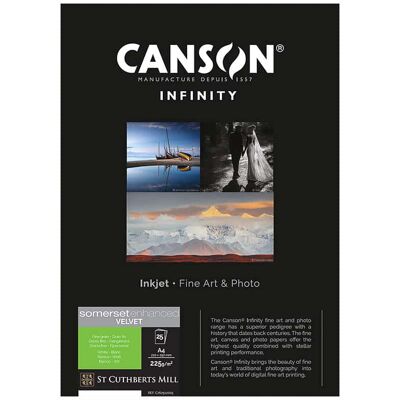 Canson Somerset ENHANCED VELVET Radiant White A3 - Kunstpapir Canson Somerset ENHANCED VELVET Radiant White A3 - Kunstpapir