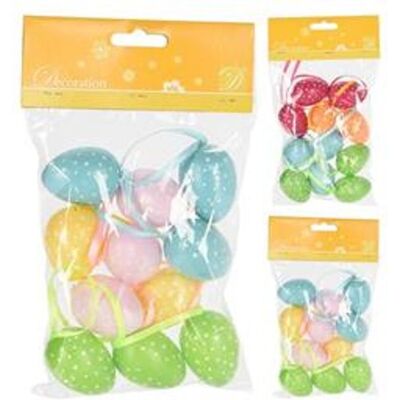 Påskeegg Pynt - Pakke Med 12 Stk Påskeegg Med Bånd Påskeegg Pynt - Pakke Med 12 Stk Påskeegg Med Bånd