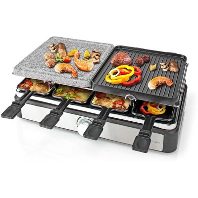 Gourmet Raclette Grill - Grillplate I Steinplate Inkludert - For Opptil 8 Personer Gourmet Raclette Grill - Grillplate I Steinplate Inkludert - For Opptil 8 Personer