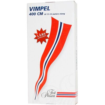 Norgesmoppen - Festplassen - Bla Flagg Vimpel 400cm - 11-12 Meter Stang Norgesmoppen - Festplassen - Bla Flagg Vimpel 400cm - 11-12 Meter Stang