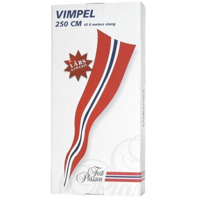 Norgesmoppen - Festplassen - Bla Flagg Vimpel 250cm - 6 Meter Stang Norgesmoppen - Festplassen - Bla Flagg Vimpel 250cm - 6 Meter Stang