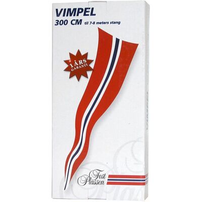Norgesmoppen - Festplassen - Bla Flagg Vimpel 300cm - 7-8 Meter Stang Norgesmoppen - Festplassen - Bla Flagg Vimpel 300cm - 7-8 Meter Stang