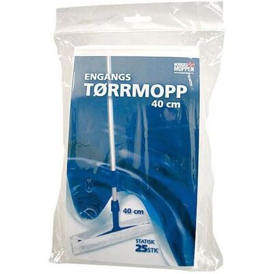Engangs Tørrmopp 25 Stk I Pakke 40cm Bredde Engangs Tørrmopp 25 Stk I Pakke 40cm Bredde