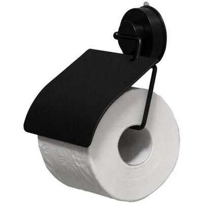 Ela Toalettpapirholder M/sugekopp Sort Matt Ela Toalettpapirholder M/sugekopp Sort Matt