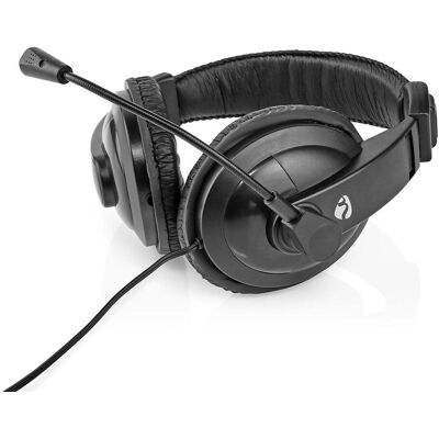 Nedis Headset - Over-Ear Stereo Brett Mikrofon - Svart Nedis Headset - Over-Ear Stereo Brett Mikrofon - Svart