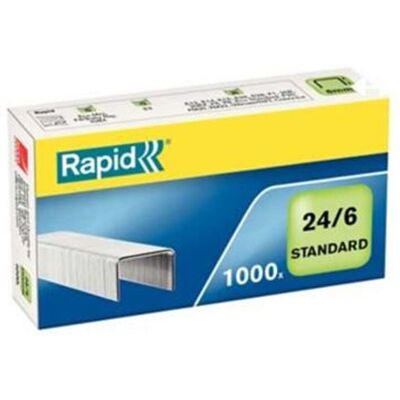 Stifter 24/6 Standard - Rapid - Passer Til Våre Stiftemaskiner. Stifter 24/6 Standard - Rapid - Passer Til Våre Stiftemaskiner.