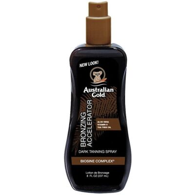 Australian Gold Mørk Bruningsakselerator Spray Gel Med Bronzere 237ml Australian Gold Mørk Bruningsakselerator Spray Gel Med Bronzere 237ml