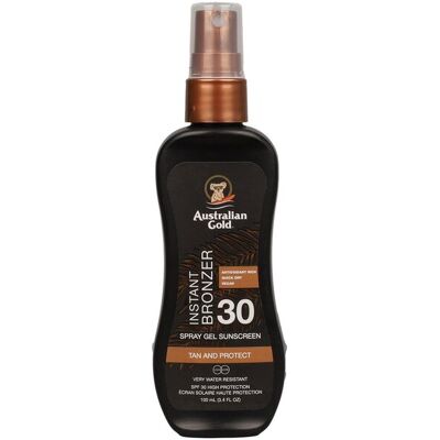 Australian Gold Instant Bronzer Spray-Gel Solkrem Spf30 100ml Australian Gold Instant Bronzer Spray-Gel Solkrem Spf30 100ml
