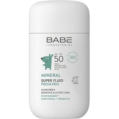 Babé Super Fluid Mineral Solkrem For Barn Spf50 50ml Babé Super Fluid Mineral Solkrem For Barn Spf50 50ml