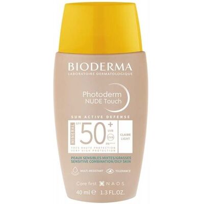 Bioderma Photoderm Nude Touch Mineral Spf50+ Solkrem Light 40ml Bioderma Photoderm Nude Touch Mineral Spf50+ Solkrem Light 40ml