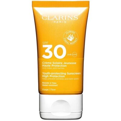 Clarins Sun Care Ansiktssolkrem Ungdomsbeskyttende Spf30 50ml Clarins Sun Care Ansiktssolkrem Ungdomsbeskyttende Spf30 50ml