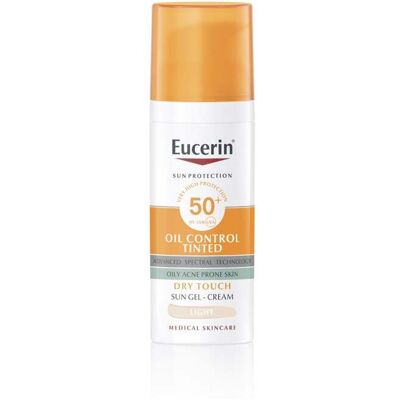 Eucerin Sun Oil Control Tonet Gelkrem Tørr Følelse Solkrem Spf50+ Light 50ml Eucerin Sun Oil Control Tonet Gelkrem Tørr Følelse Solkrem Spf50+ Light 50ml