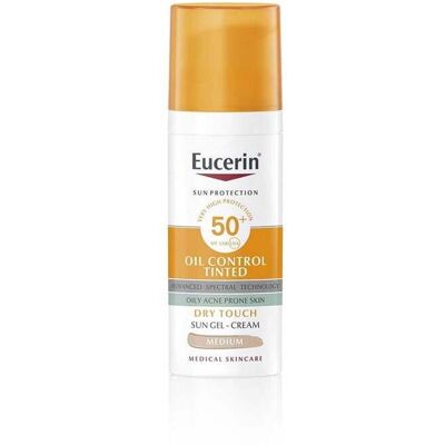 Eucerin Sun Oil Control Tonet Gelkrem Dry Touch Spf50+ Medium Solkrem 50ml Eucerin Sun Oil Control Tonet Gelkrem Dry Touch Spf50+ Medium Solkrem 50ml