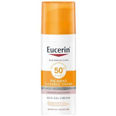 Eucerin Sun Pigment Control Solkrem Tonet Gel-Krem Solbeskyttelse Spf50+ Light 50ml Eucerin Sun Pigment Control Solkrem Tonet Gel-Krem Solbeskyttelse Spf50+ Light 50ml