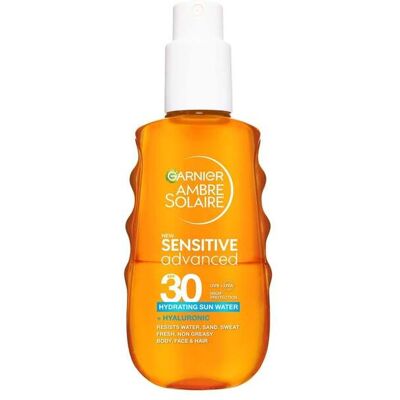 Garnier Ambre Solaire Advanced Sensitive Fuktighetsgivende Solvann Spf30 150ml Garnier Ambre Solaire Advanced Sensitive Fuktighetsgivende Solvann Spf30 150ml