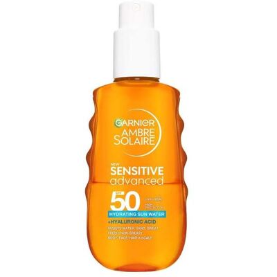 Garnier Ambre Solaire Advanced Sensitive Fuktgivende Solvann Spf50 150ml Garnier Ambre Solaire Advanced Sensitive Fuktgivende Solvann Spf50 150ml