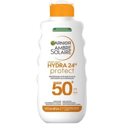 Garnier Ambre Solaire Hydra 24t Protect Melk Svært Høy Beskyttelse Spf50+ 175ml Garnier Ambre Solaire Hydra 24t Protect Melk Svært Høy Beskyttelse Spf50+ 175ml
