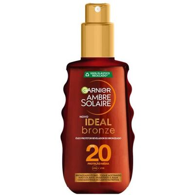 Garnier Ambre Solaire Ideal Bronze Beskyttende Olje Spf20 150ml Garnier Ambre Solaire Ideal Bronze Beskyttende Olje Spf20 150ml