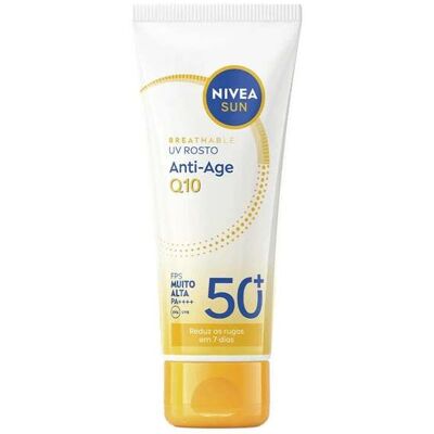 Nivea Sun Pustende Uv Ansikt Q10 Anti-Age Solkrem Spf50+ 40ml Nivea Sun Pustende Uv Ansikt Q10 Anti-Age Solkrem Spf50+ 40ml