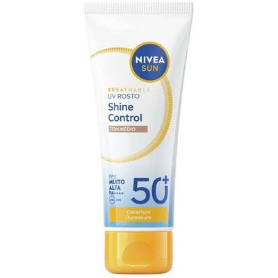 Nivea Sun Breathable Uv Ansikts Skinnkontrollerende Tonet Krem Medium Spf50 50ml Nivea Sun Breathable Uv Ansikts Skinnkontrollerende Tonet Krem Medium Spf50 50ml