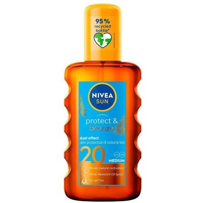 Nivea Sun Protect & Bronze Spray Spf20 200ml Nivea Sun Protect & Bronze Spray Spf20 200ml