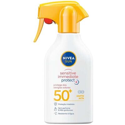 Nivea Sun Sensitive Immediate Protect+ Solkremspray Spf50+ 250ml Nivea Sun Sensitive Immediate Protect+ Solkremspray Spf50+ 250ml