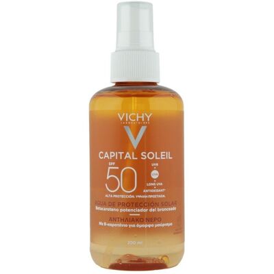 Vichy Capital Soleil Solbeskyttende Vann Forsterket Bruning Spf50+ 200ml Vichy Capital Soleil Solbeskyttende Vann Forsterket Bruning Spf50+ 200ml
