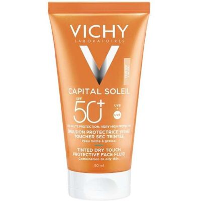 Vichy Capital Soleil Beskyttende Tonet Ansiktsfluid Tørr Følelse Spf50+ 50ml Vichy Capital Soleil Beskyttende Tonet Ansiktsfluid Tørr Følelse Spf50+ 50ml