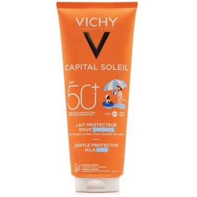 Vichy Capital Soleil Kids Melk Sensitiv Ansikt&kropp; Spf50+ 300ml Vichy Capital Soleil Kids Melk Sensitiv Ansikt&kropp; Spf50+ 300ml