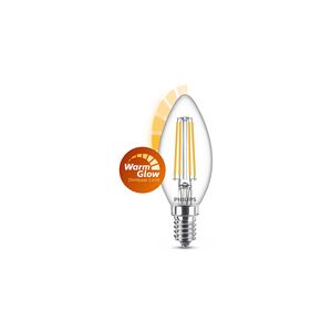 Philips WarmGlow E14 LED-lyspærer 1,8W (25W) (Lys, Klart, Kan dimmes)