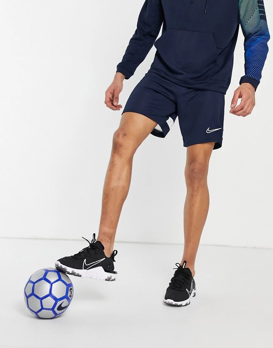 Nike Football academy shorts in navy and white  Navy