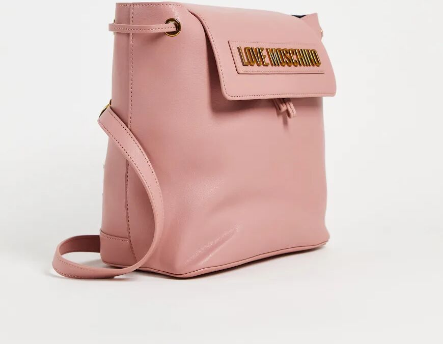 Love Moschino logo backpack in pink  Pink