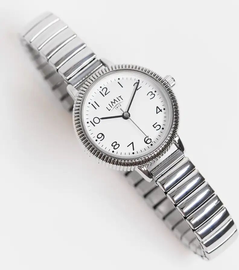 Limit bracelet watch in silver with silver/ white dial  Silver