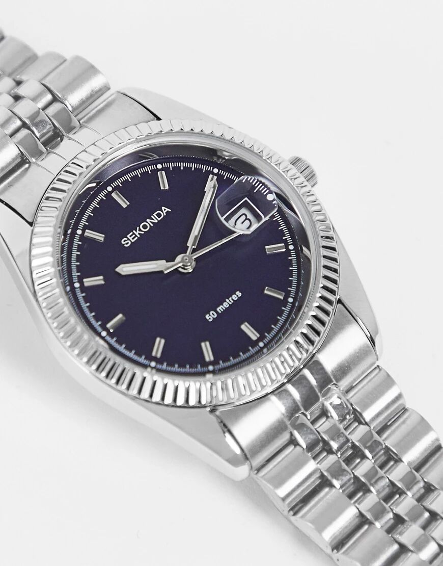 Sekonda unisex bracelet watch with blue dial in silver  Silver