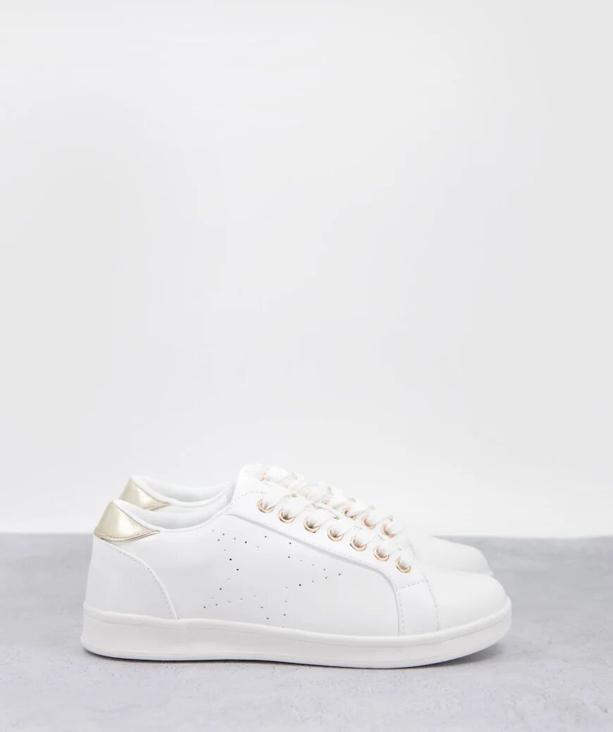 Accessorize trainer with star detail in white  White