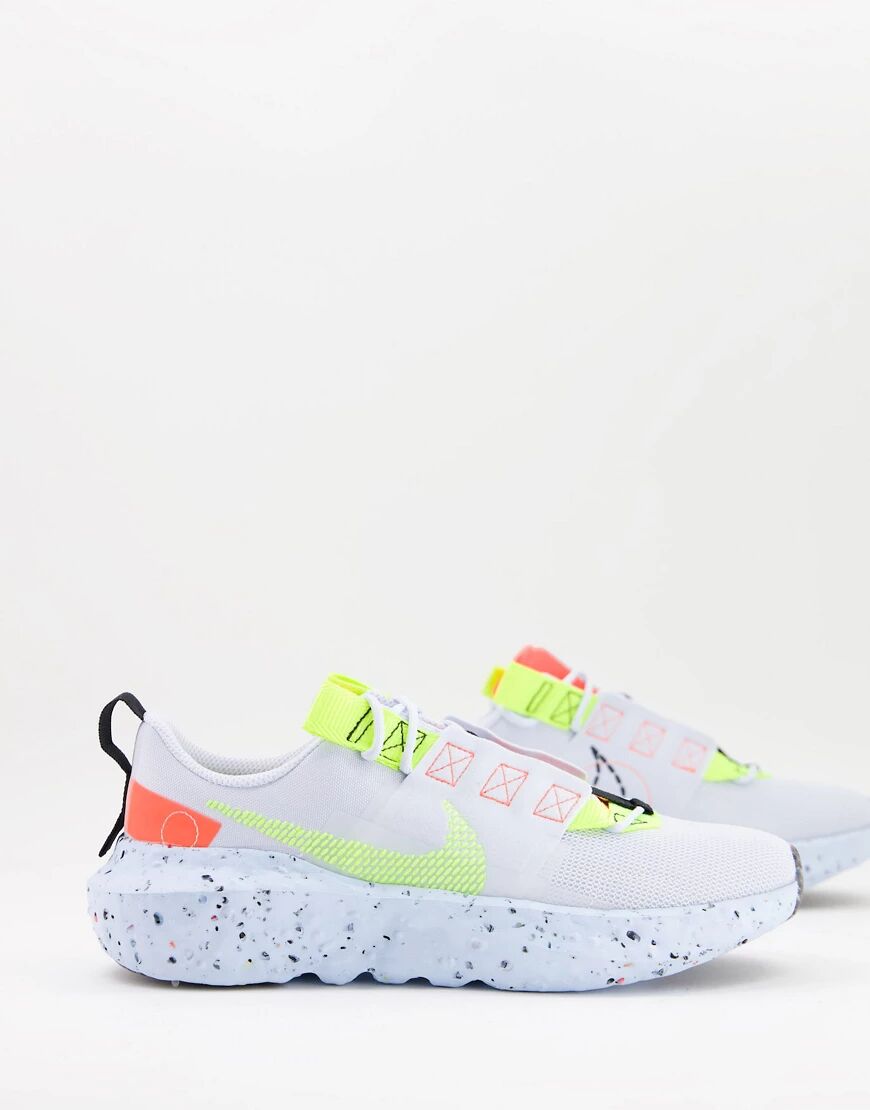 Nike Crater Impact trainers in blue and neon green  Blue