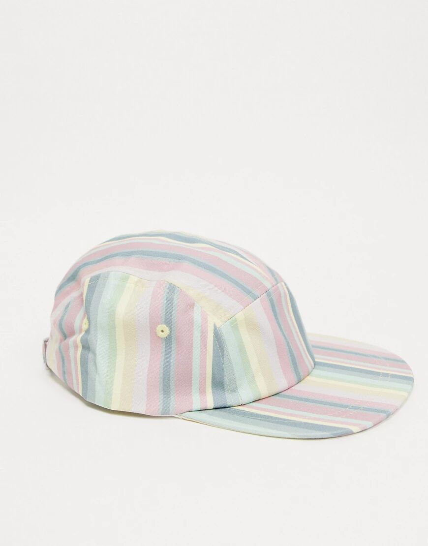 Boardmans washed out pastel stripe flat peak cap-Multi  Multi