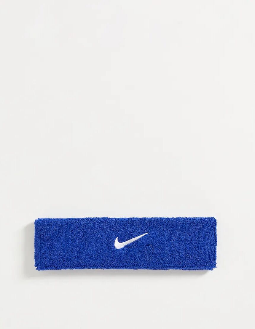 Nike Swoosh headband in blue  Blue