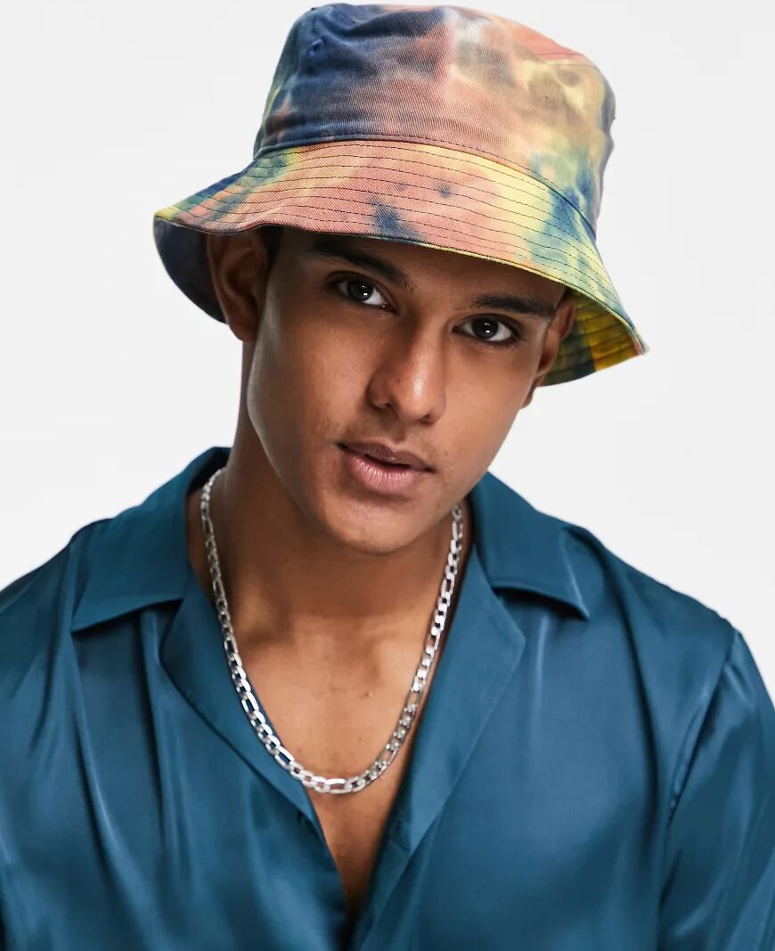 Topman tie dye bucket hat-Green  Green