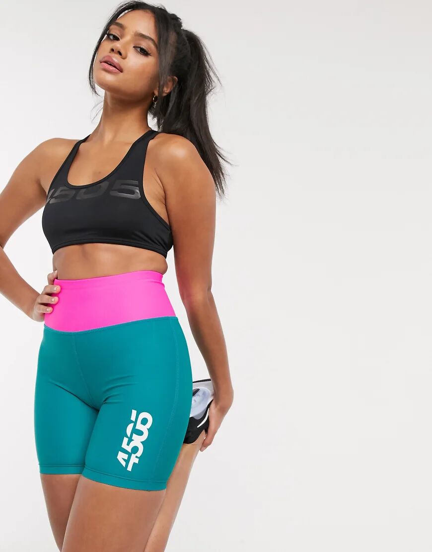 ASOS 4505 run legging short with contrast waist-Green  Green