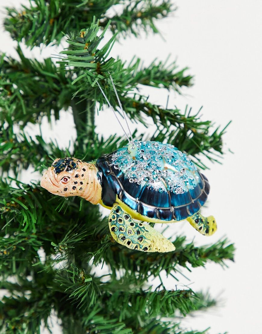 Sass & Belle Christmas decoration in sea turtle design-Blue  Blue